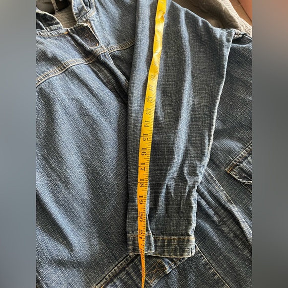 Denim Zip Hooded Jacket Size L - Picture 6 of 6